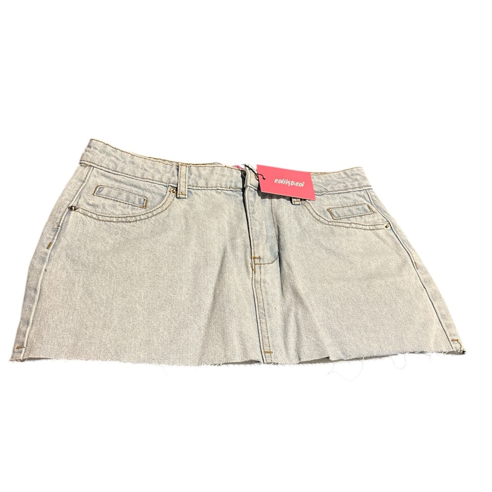 Edikted Denim Mini Skirt